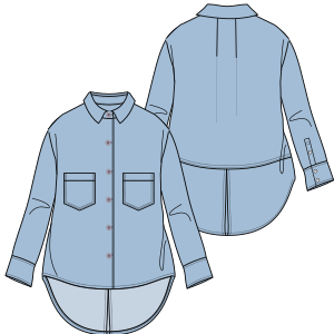 Fashion sewing patterns for LADIES Shirts Jean Shirt 6974